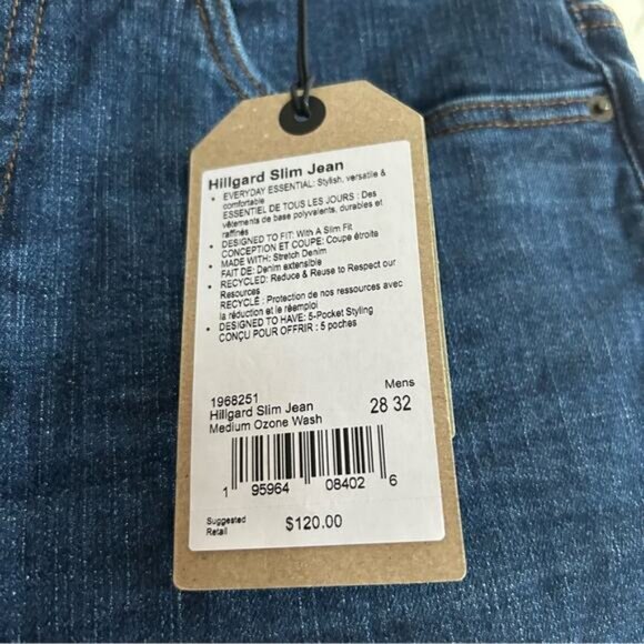 Prana Hillgard‎ Slim Jean Medium Ozone Wash Tapered Jeans NWT Men’s Size 28x32 - Picture 4 of 7